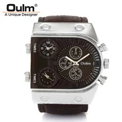 Oulm Watch 9315 Men Quartz Wrist Watch Leather Strap Cool Watch For Men Hot Sales