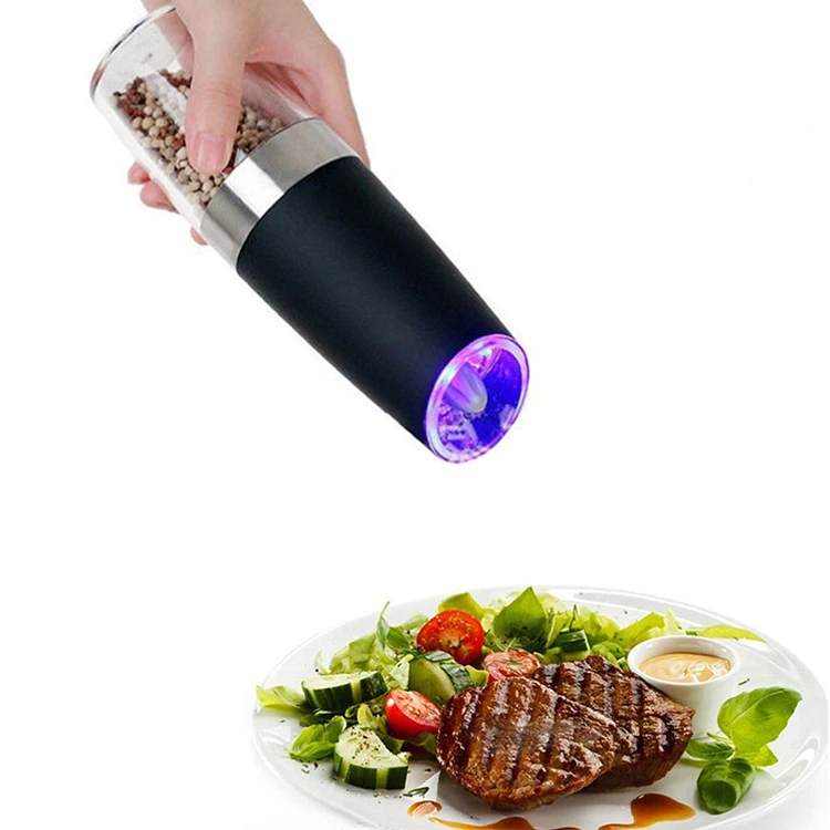 Factory Direct Gravity Electric Salt and Pepper Grinder Gravity Electric Pepper Mill With LED Light