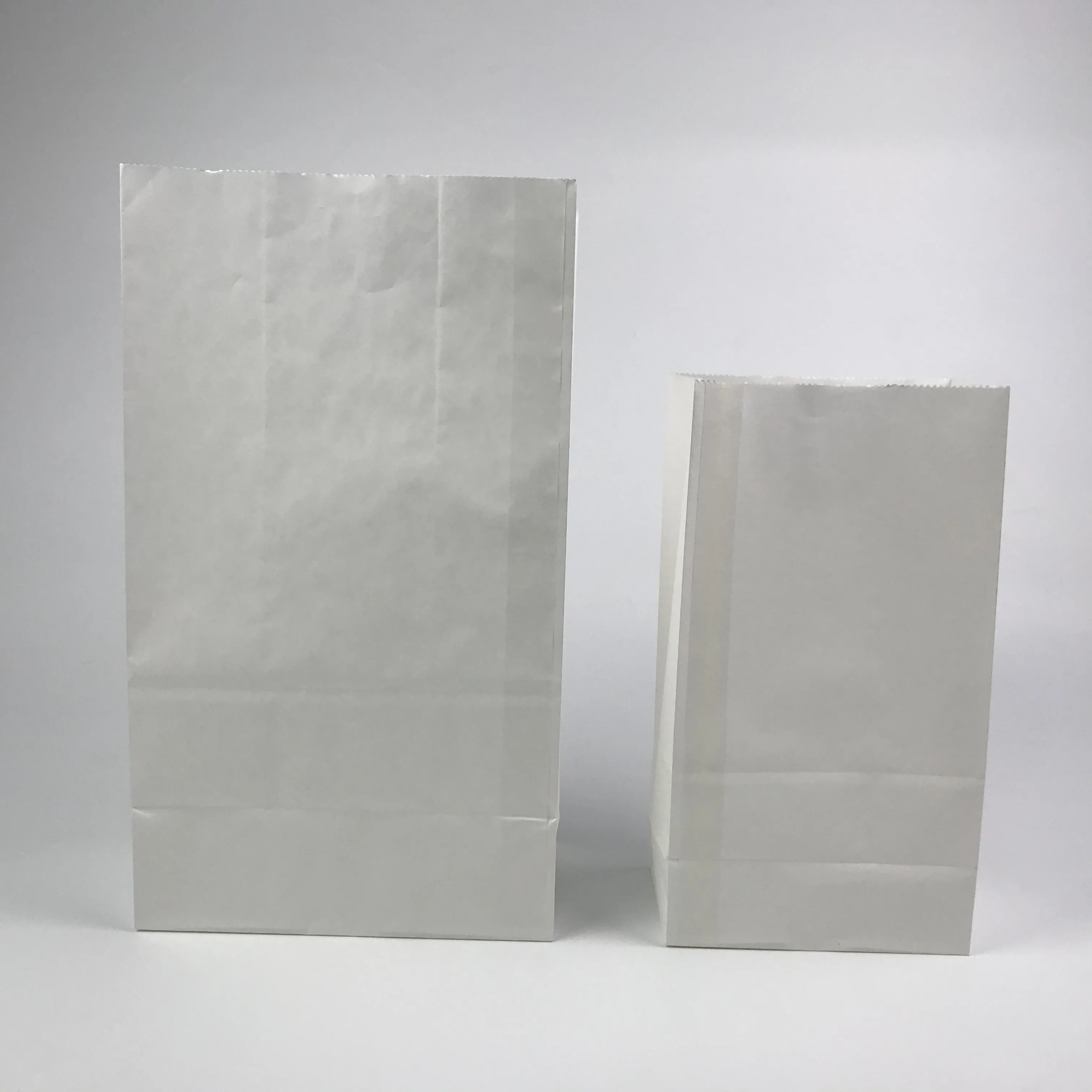 Recyclable Grease Proof Grocery Bags Paper Bag Oil Grease Proof Package Food Delivery White Kraft Paper Sandwich Bag Heat Seal