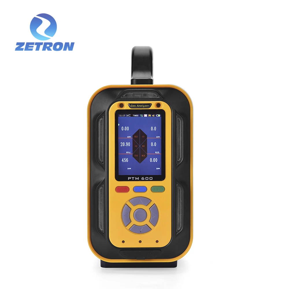 Zetron PTM600 Anti Interference Portable Flue Gas Analyzer NO 0 - 2000ppm / 5000ppm Detection Meter