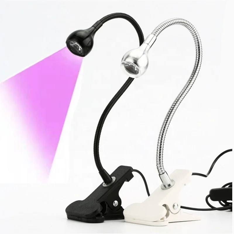 USB table nail lamp Mini Nail Lamp Portable Clip-On Flexible Bright Led UV Lamp Adjustable Glue Dryer Machine for Drying Polish