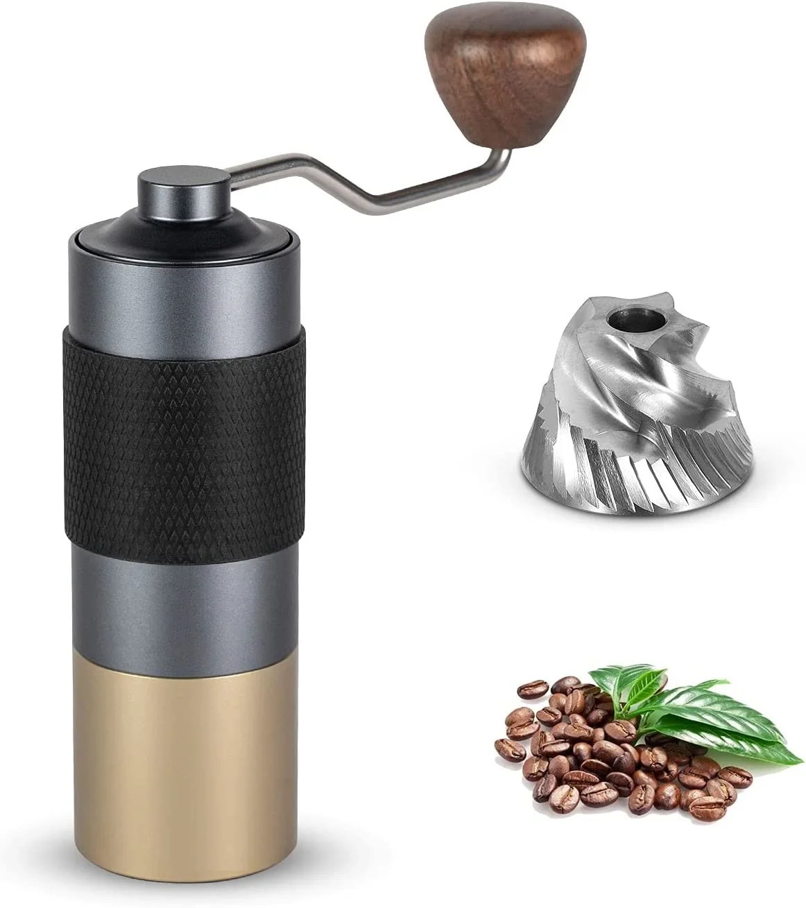 manual Coffee Grinder Adjustable Stainless Steel Portable Coffee Bean Grinder