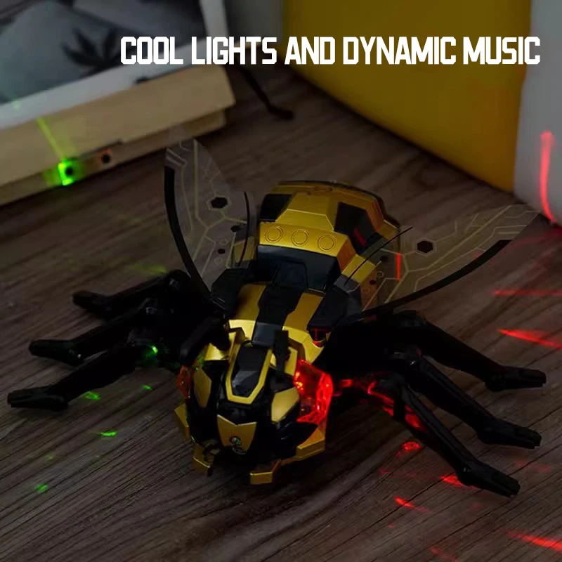 Kids Toy 2.4g Rc Animal Toys Smart Mist Spray Dancing Mechanical Remote Control Honey Bee Toy With Music
