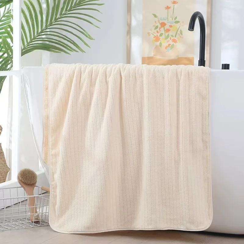 wholesale Thickened coral velvet bath towel Household adult bath wrap absorbent quick-drying beach towel