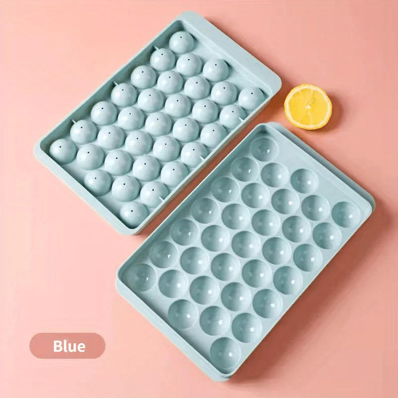 Round ball with lid household plastic ice cube mold ice box