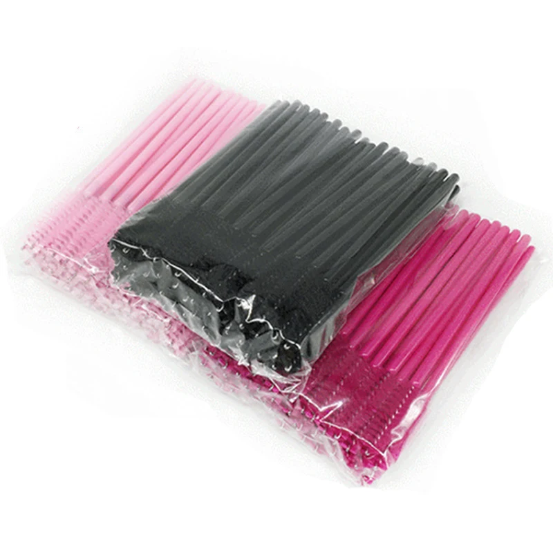 Wholesale Disposable Mascara Wands Brush 50Pcs/bag Spoolies Lash Extensions Crystal  Eyelash Lash Brushes
