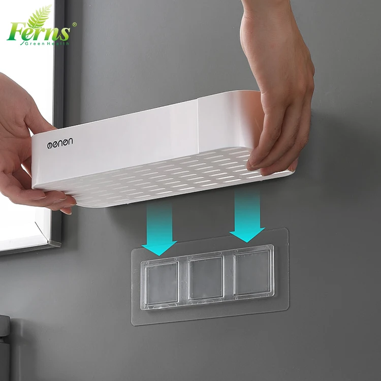 Bathroom Storage Organizer Rack Shelf Plastic Wall Hanging Storage Rack