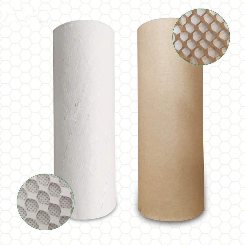 
Custom Size 50cm*250m 100m Recyclable Honeycomb Paper Kraft Wrapping Cushioning Paper 