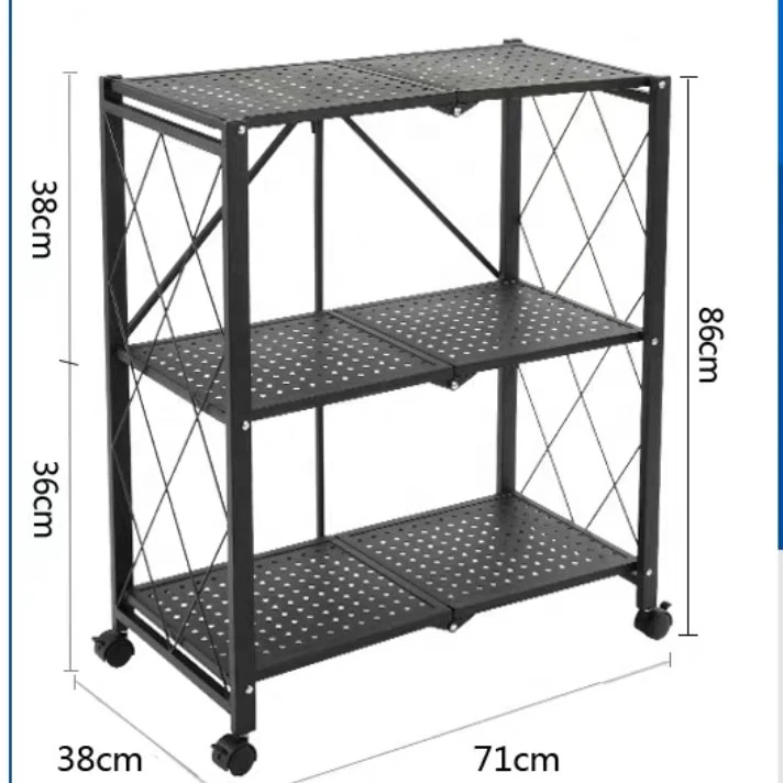 3 слоя складной стеллаж для выставки товаров