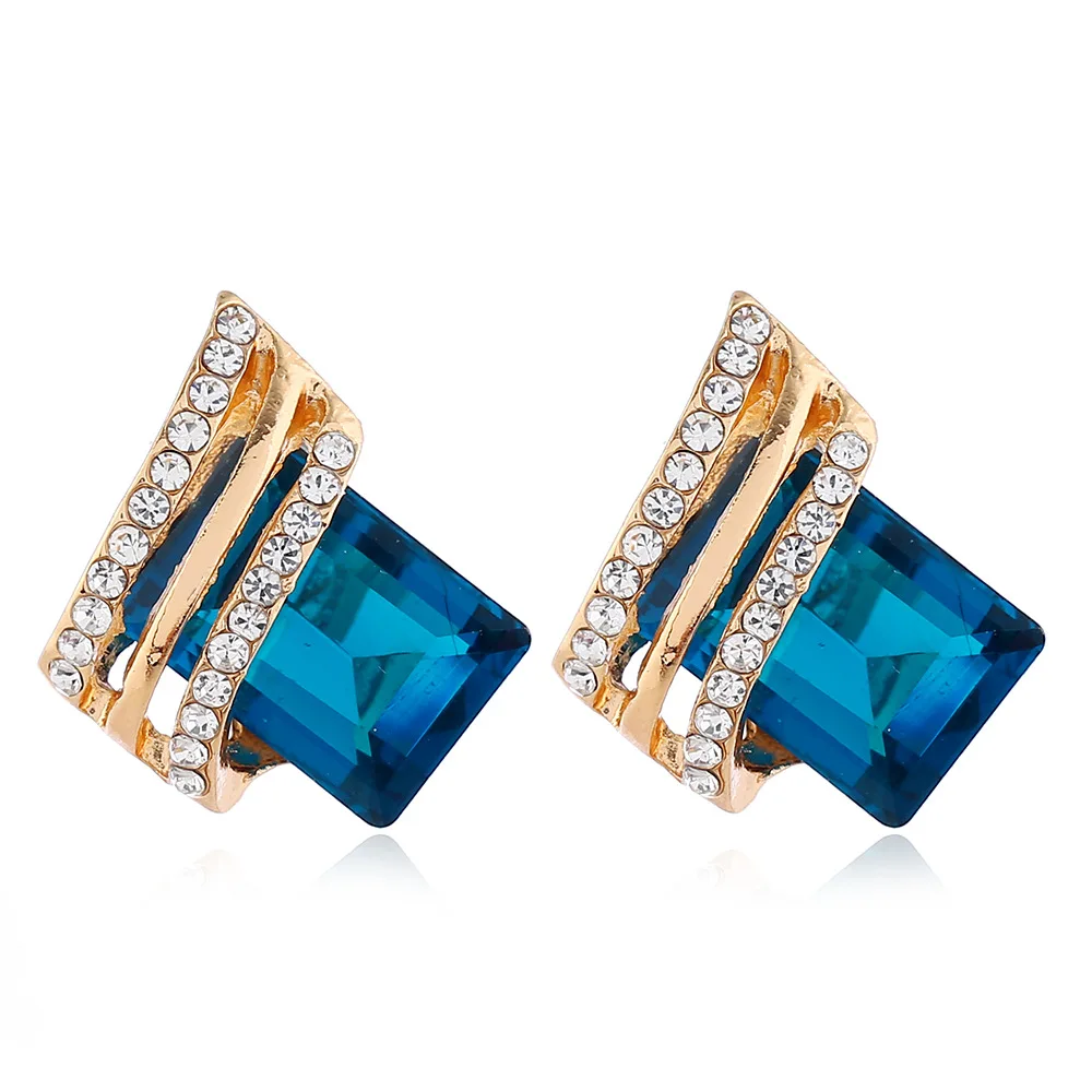 
Wholesale European And American Wedding Dinner Jewellery,Crystal Diamond Earrings Necklace Jewelry Set 