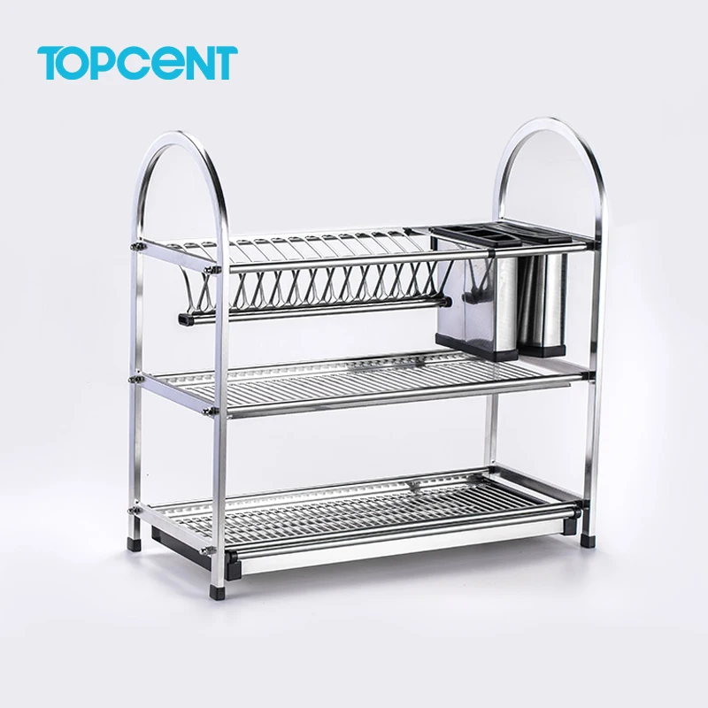 Кухонный стеллаж для посуды Topcent 304 из нержавеющей стали 2/3