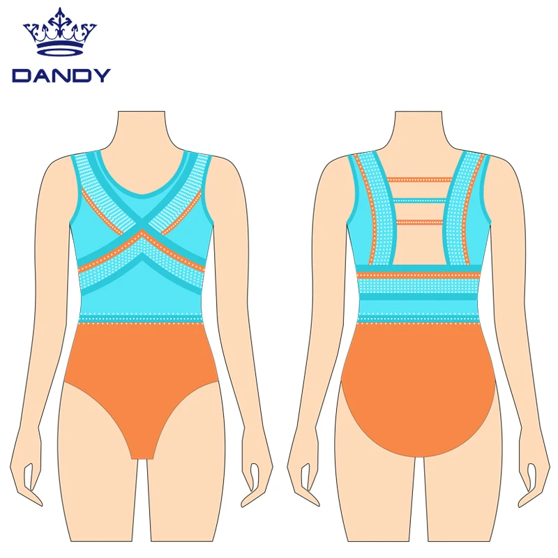 Custom performance apparel womens dance leotard sleeveless gymnastic clothes