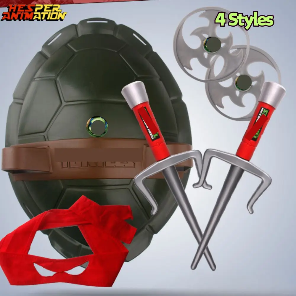 2024 New Anime Cosplay Ninjas Turtles Kids Halloween Plastic Weapons Shell Eye Mask Set Ninjas Turtles Cosplay