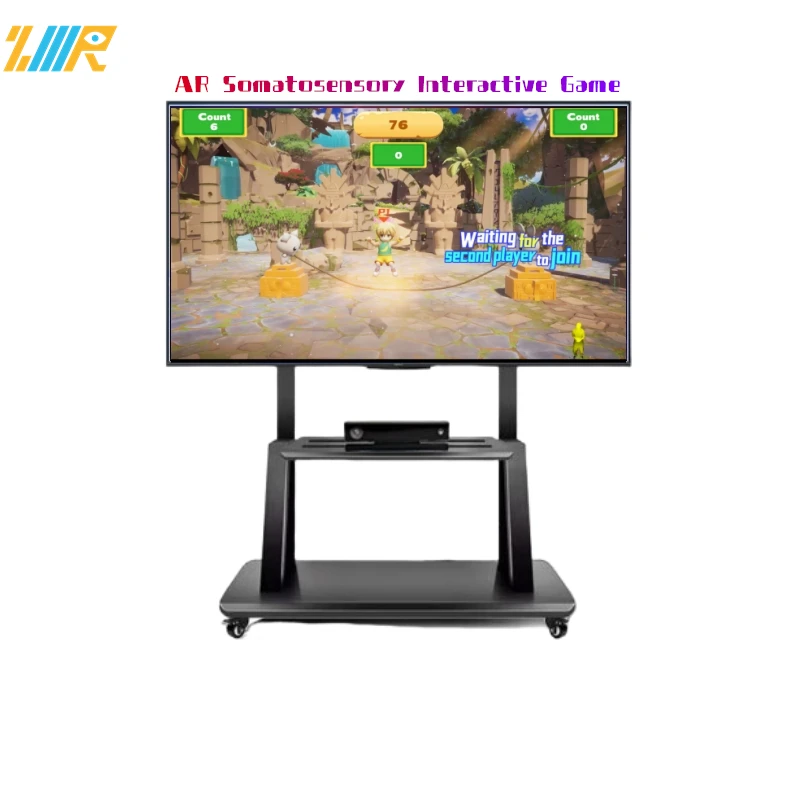 with 65-inch mobile LCD screen child interactive game interactive fitness games interactive somatosensory game