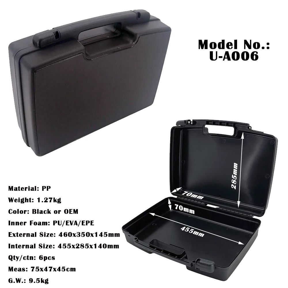 Легкое оборудование, ручные инструменты, защитный футляр для хранения с индивидуальным подрезом, жесткая пластиковая коробка для переноски из пенопласта