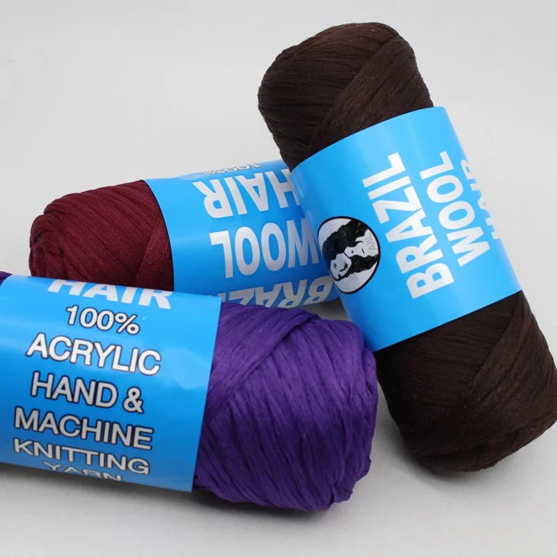 
New Fancy China factory Wholesale Premium Synthetic Hair Extension 70g Brazil Wool Hair for braiding 