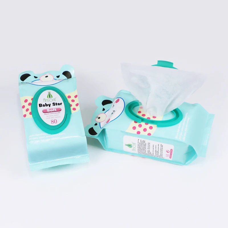 
Factory OEM Private logo 80pcs non-woven disposable mositurizing one time use disposable wet wipe 