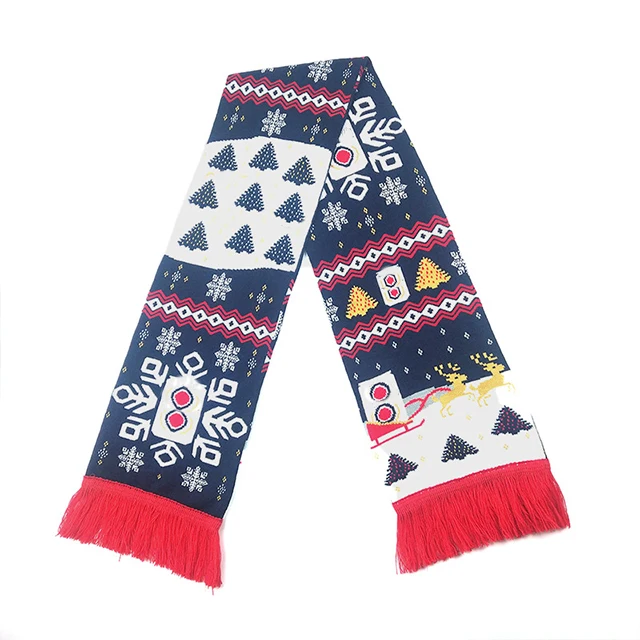 Custom acrylic jacquard kids knitted winter scarfs other shawls retro women satin scarf fashion ladies Christmas scarves