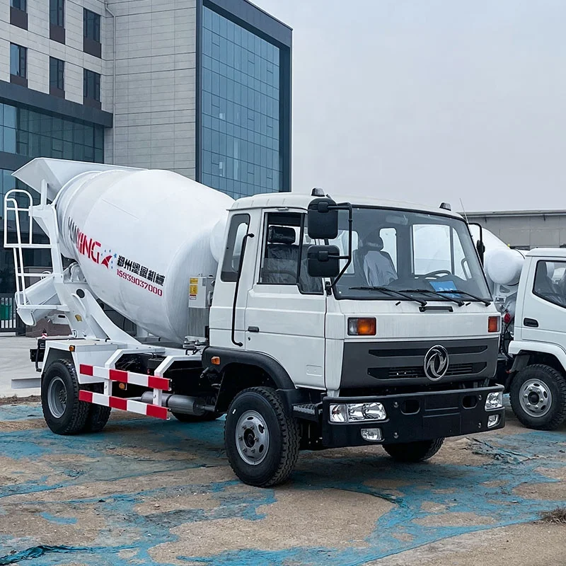 Multi purpose 5-cubic concrete mixing and conveying integrated machine, agricultural concrete mixer truck tanker truck