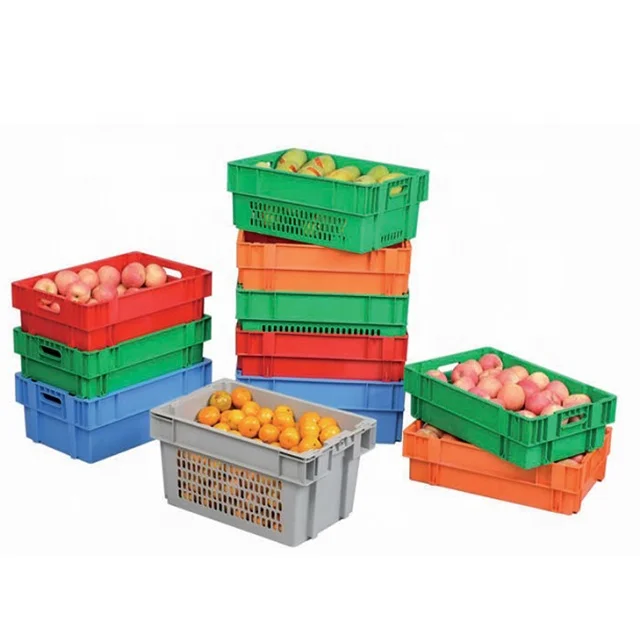 Factory direct sale stack nest plastic crates, fruits and vegetables crates