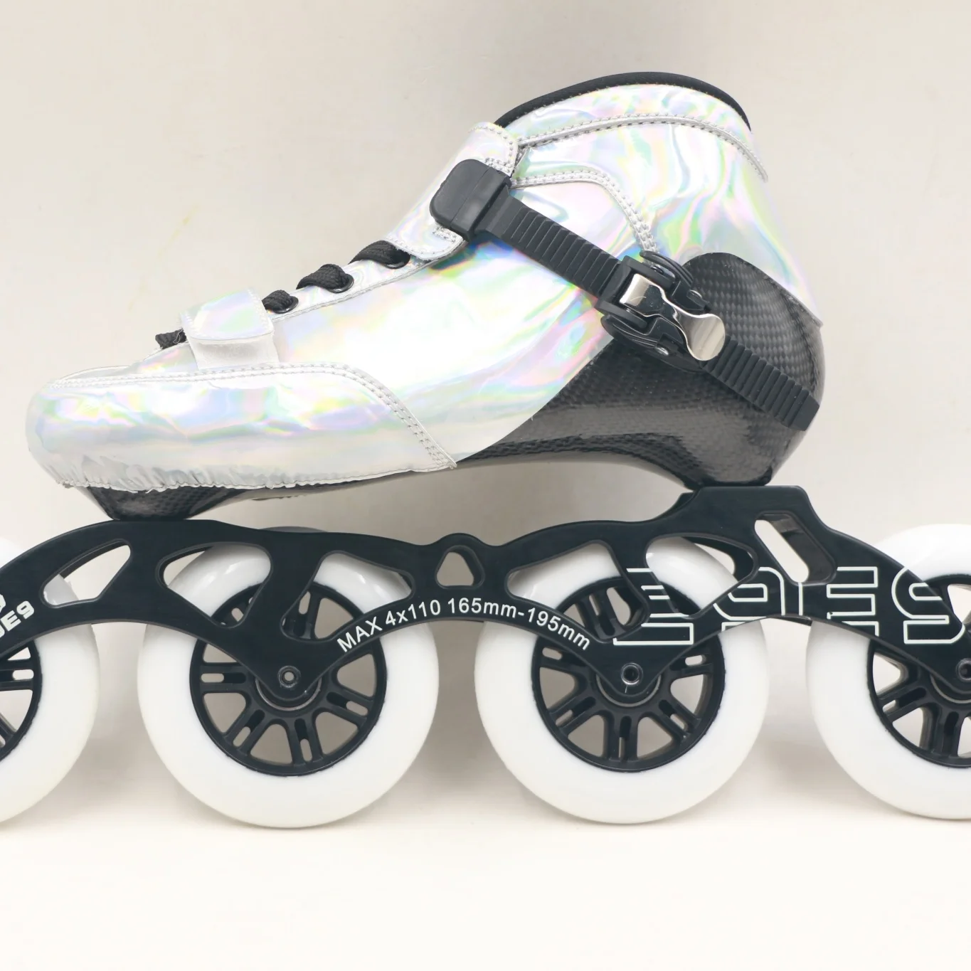 sliver carbon fiber professional inline skates speed skate with CNC frame inline speed skating use good  bearing