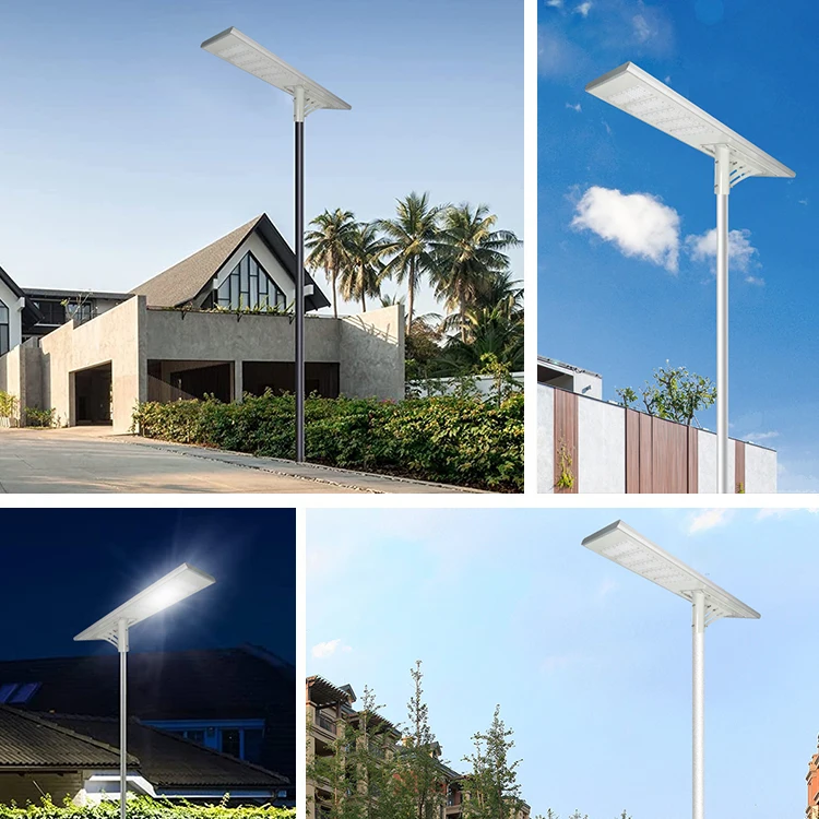 Hot Sales Intelligent Remote Control Ip66 Waterproof Panel Streetlight All In One 60w 80w 100w 120w LED Solar Street Light