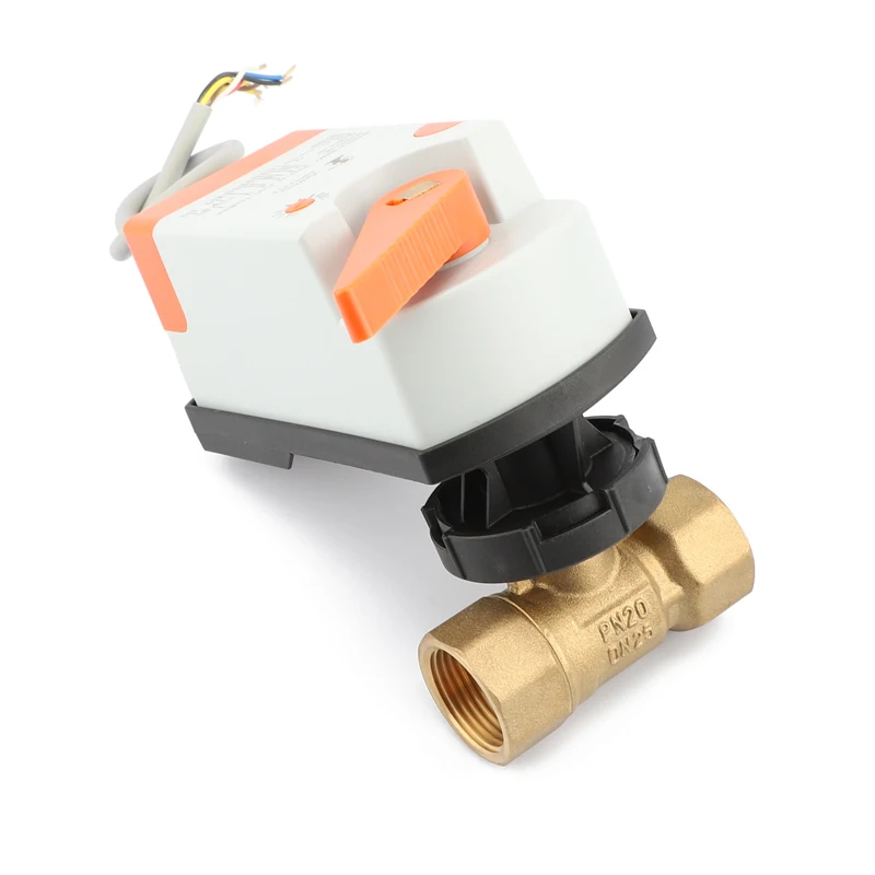 Электродвигатель AC24V AC220V Тип DN25 1-дюймовый двухходовой шаровой клапан пассивный сигнал с обратной связью переключатель на месте водяной Электрический драйвер