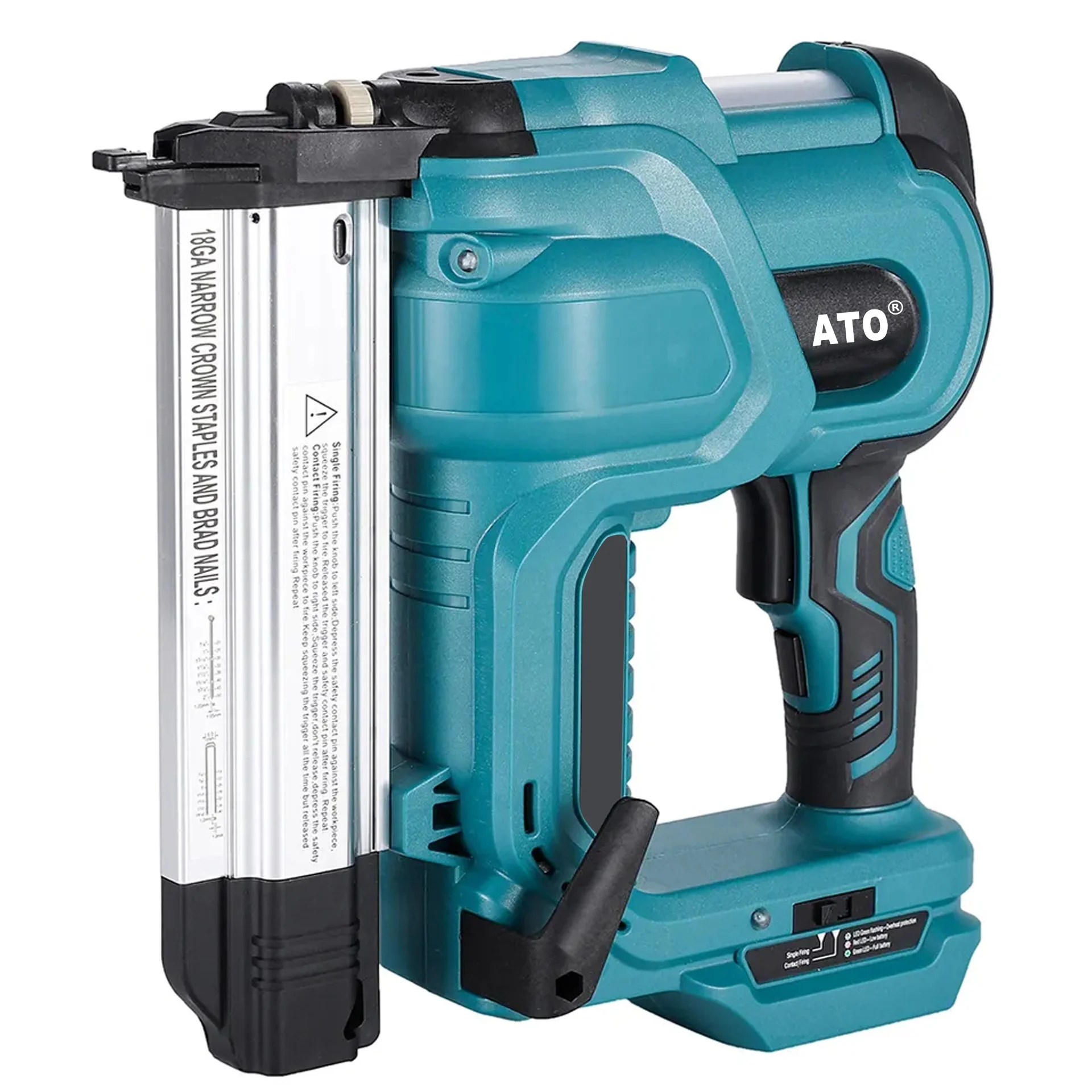 ATO A8202 High Quality Cordless Power Tools Nailing Tool Lithium Battery Nail Gun 21V Cordless Staples and Brad Nailer