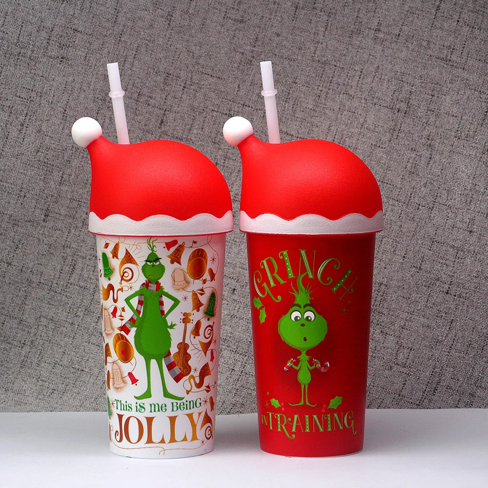  Luxury mug custom logo plastic tumbler cold christmas cup with