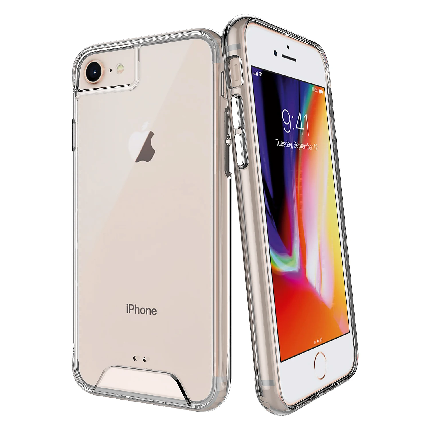 Crystal Slim Phone case Shockproof TPU+PC Space case mobile phone accessories for iphone 7 plus XR XS MAX