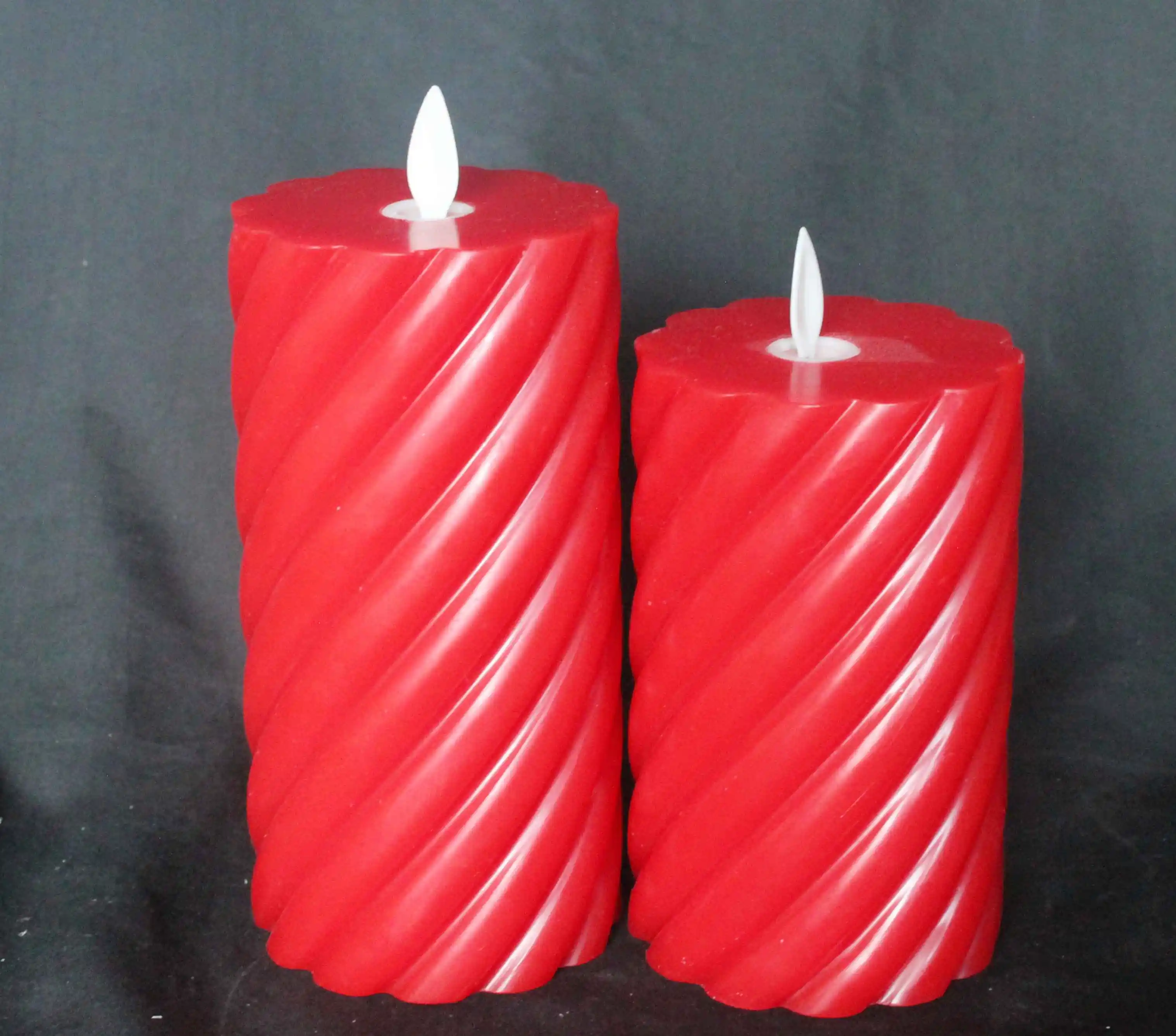 Custom White Beige Color Home Festival Christmas Halloween Decoration Flameless Plastic Electric Lights Pillar LED Candle