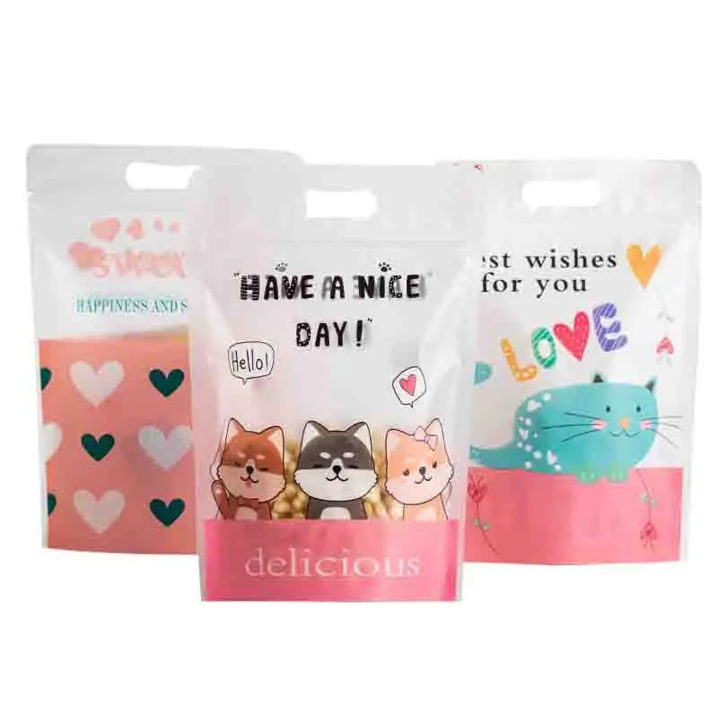 custom  window mushroom flowers gummy  candy plastic packaging resealable small mylar bag