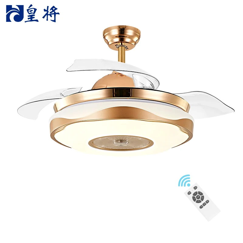 Factory Direct Modern Designer decor Smart DC Electric ABS Blade ceiling fan lights with remote control