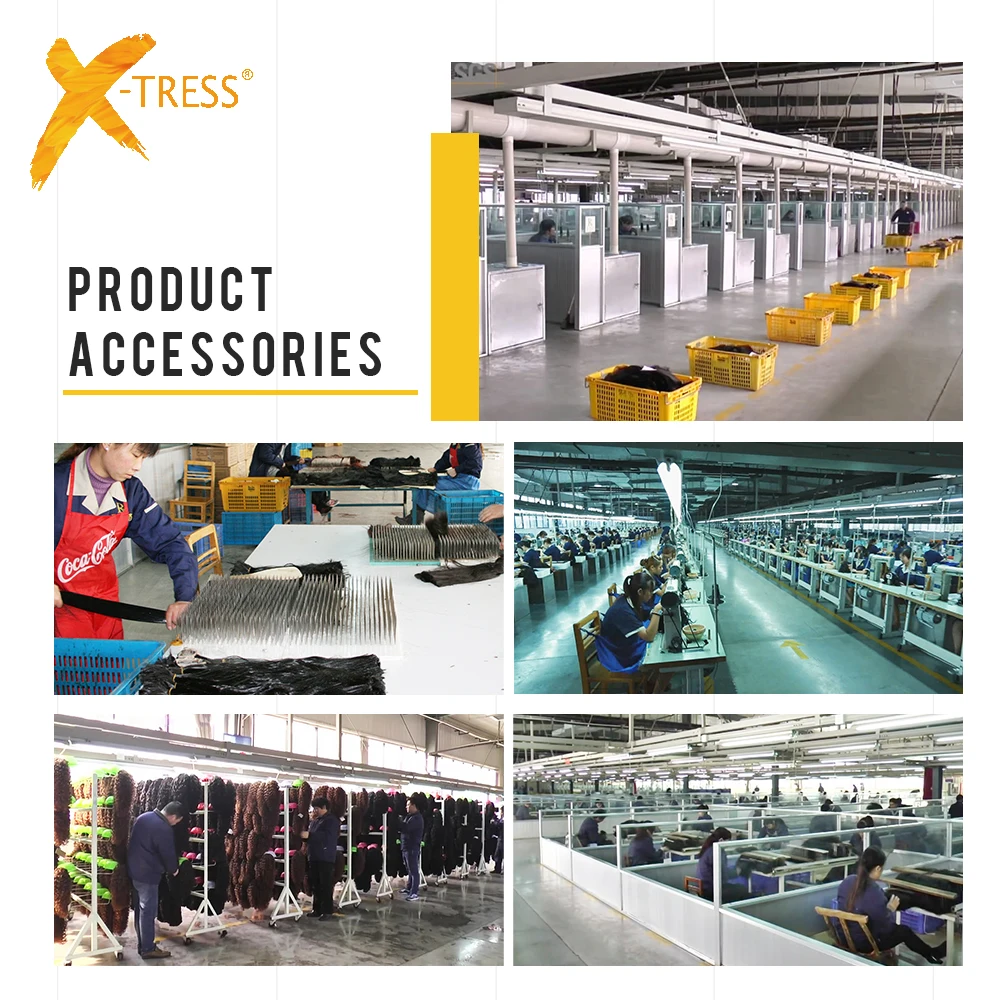 X-TRESS New Bundles Extensions Egg Curly Hair Bundles Ombre Brown Synthetic Stick Hair Extension Synthetic Wefts