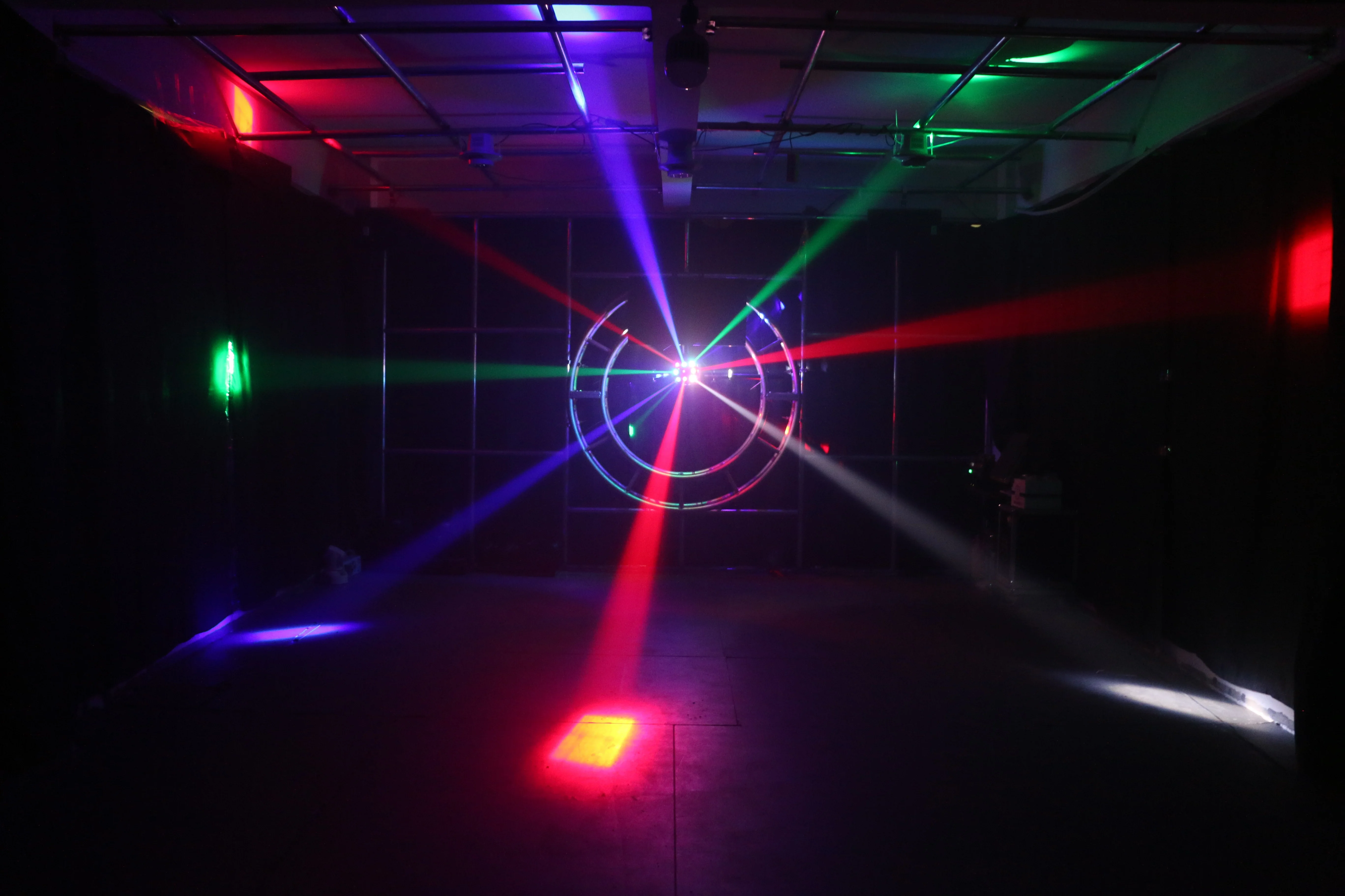 Kimu 16pcs 3in1 Rgb Laser Stage Beam Strobe Disco Lights Effect Dmx Led Beam Moving Head Light Dj Disco Ball