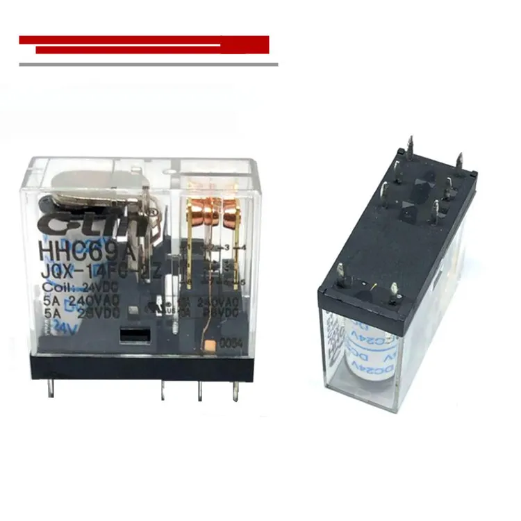 original Pin pitch 5mm   HHC69A 2Z  JQX 14FC-2Z    DC12V   DC24V  DC5V      8PIN   HHC69A-2Z JQX-14FC-2Z  NEW relay