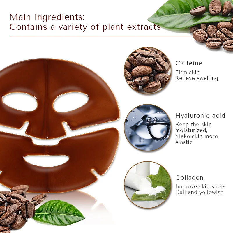 Private Label Vegan Crystal Collagen Hydro Moisture Hydrating Sheet Sleep Gel Facial Masks White Manufacturer