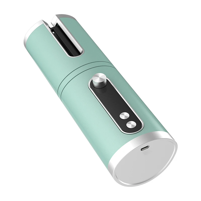 Portable Mini LCD Display cordless Auto hair Curling Iron Wireless USB Hair Curler