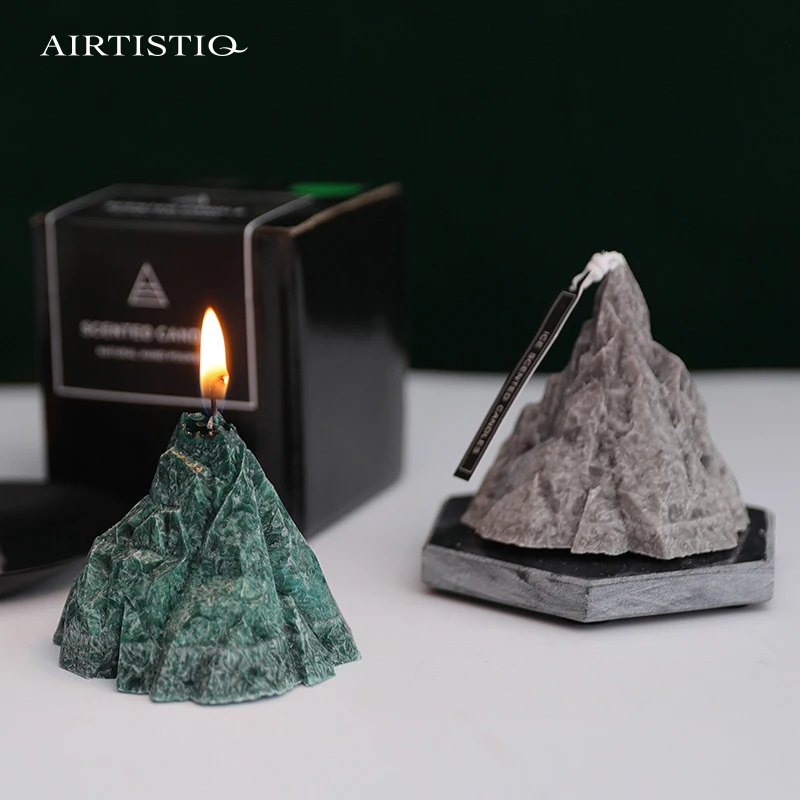 Wholesale art novelty mountain shaped taper candles