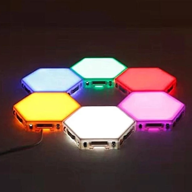  RGB Quantum Light Honeycomb DIY Decorative LED Hexagonal Night Smart Touch Sensitive Wall Remote