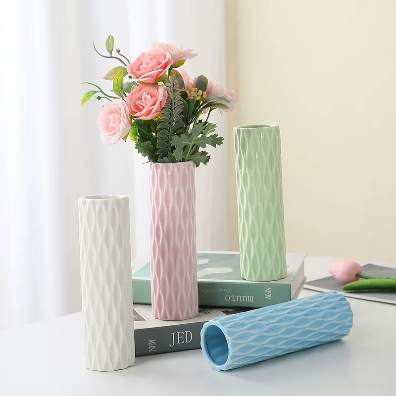 Custom Logo art design ceramic small vase ornaments household Nordic ceramic arrangement flower container decor