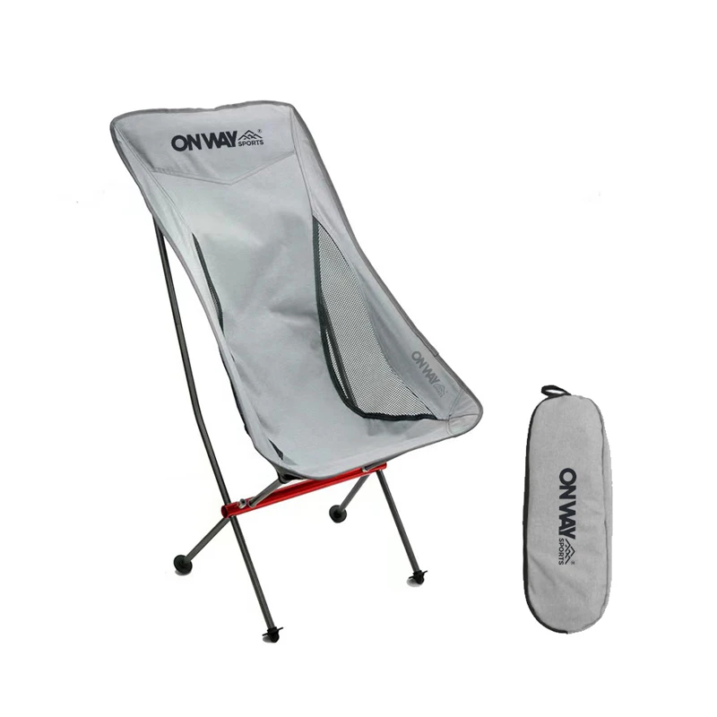 Custom Ultralight Small Pack Size Outdoor Modern Kids Foldable High Back Fishing Camp Moon Chair