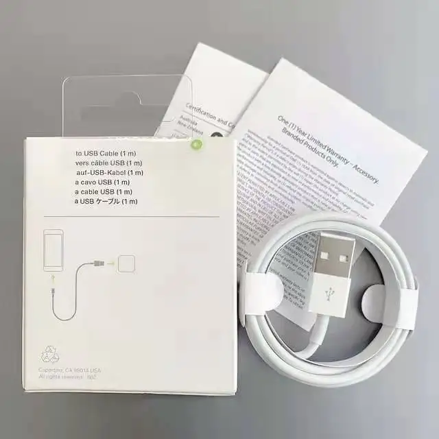 Оригинальный качественный кабель для синхронизации E75 Foxconn 8IC iPhone 2A USB-кабель быстрой зарядки Apple зарядный с упаковкой в