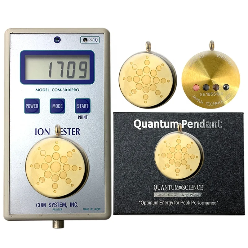 Personalize quantum pendant original stainless steel with negative ions powder FIR Germanium Magnet with customize logo