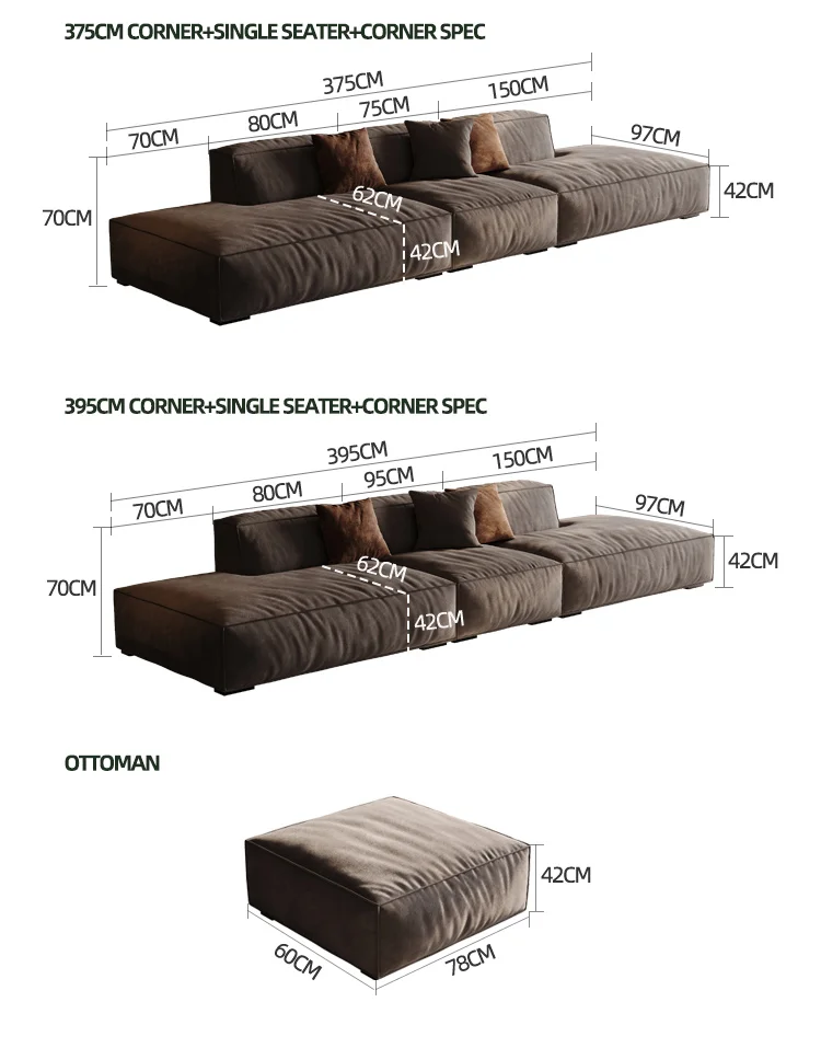 Black Modular Fabric velvet sofa set Module singer furniture sofa Light Luxury Italian minimalist Vertical designer sofa