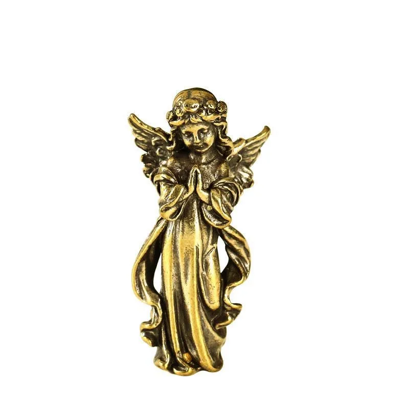 Antique crafts brass material little angel desktop ornaments Cupid decoration