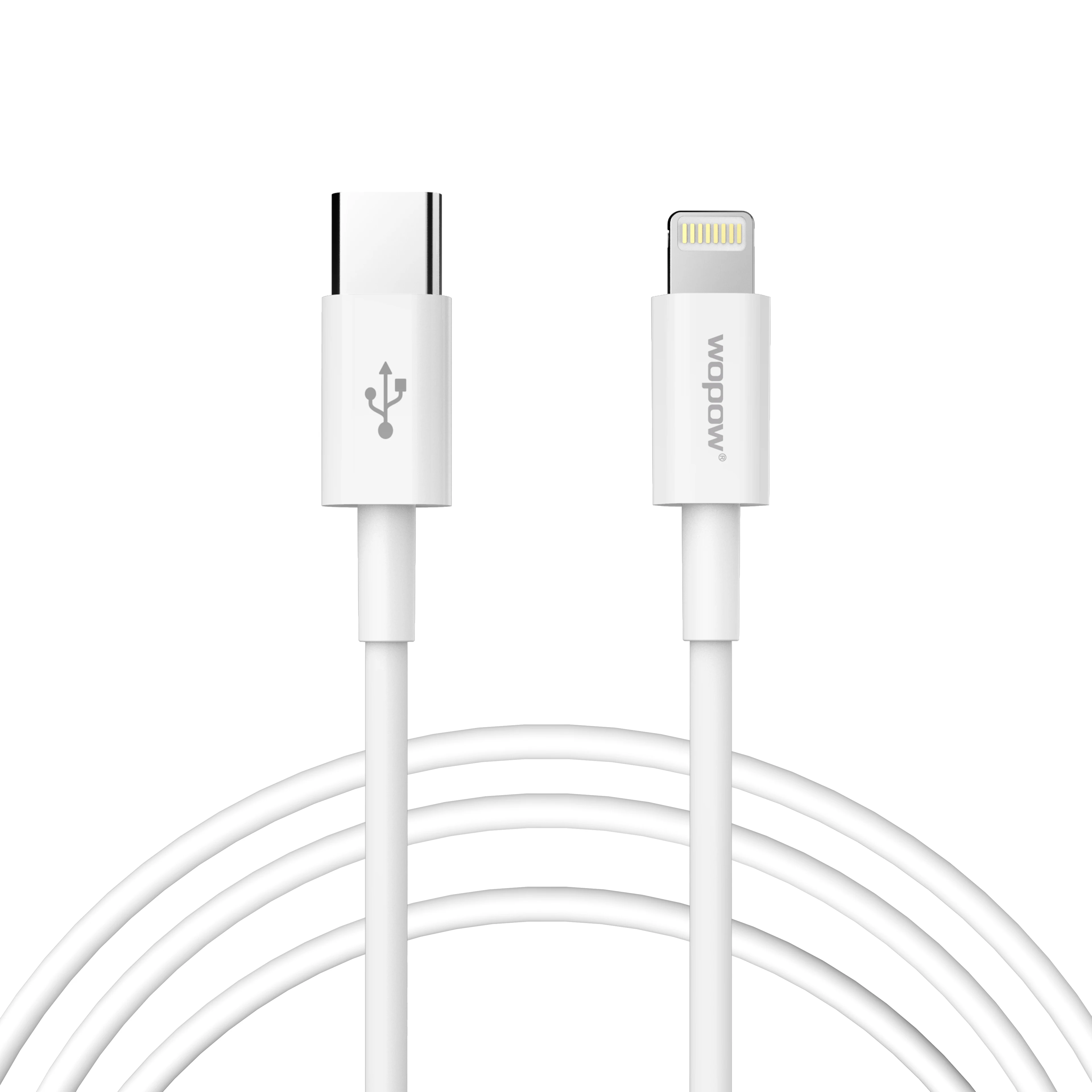 Wopow WX04 2022 High Quality Fast Type-C To For Lightning Cable USB-C To USB-C PD Fast Charging Cable for IPhone 12