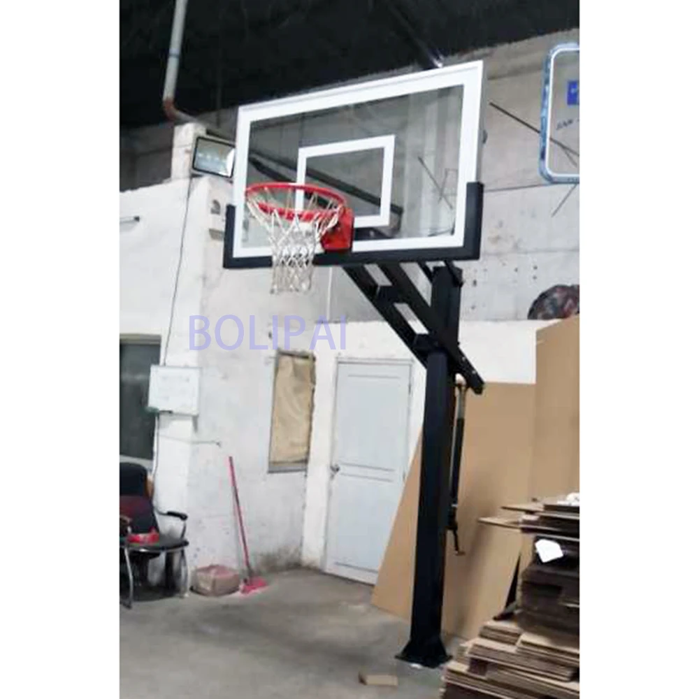 Factory molten basketball equipment inground steel basketball hoop for training