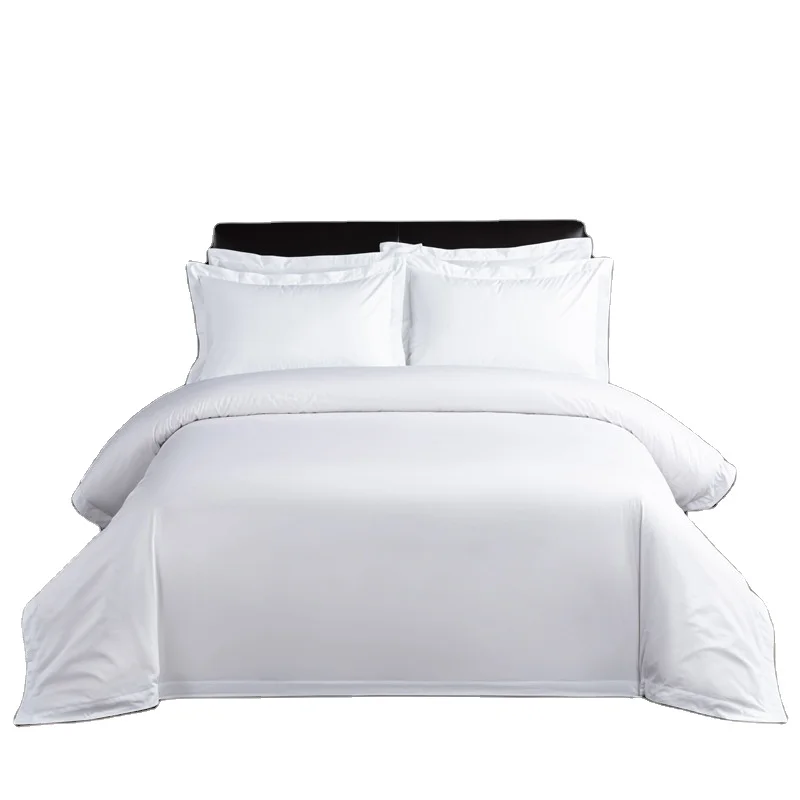 
High Plain Percale 300 Thread Count Bedspread Luxury 100 Cotton Bedding Set Hotel Sheet Embroidery Bed Linen for Hotel 