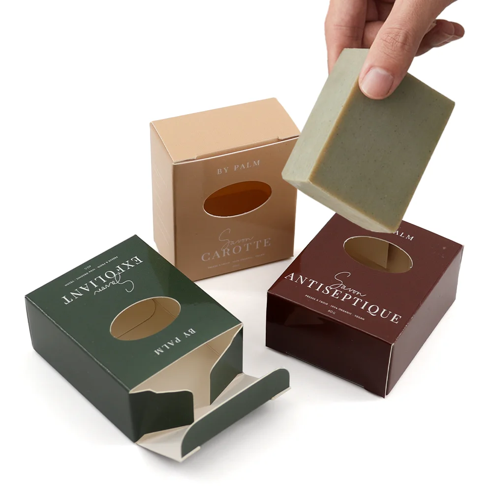 Low MOQ Custom Cosmetic Packaging Box Custom Printing Logo Soap Boxes with Window